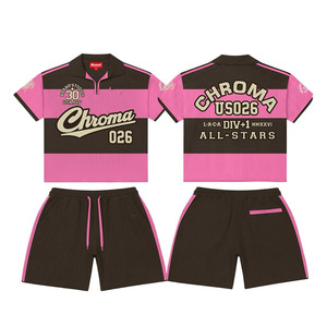 Premium 200 GSM Polyester Interlock T Shirt And Shorts Set Black <b>White</b> <b>Panel</b> Sublimation Custom Logo 2 Pieces Sets - Product Image 3