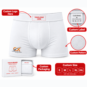 Boxers pour hommes en coton extensible, directement de l'usine, confort sans coutures, trunks anti-humidité, emballage personnalisé - Product Image 5