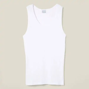 Camiseta sin mangas acanalada personalizada para hombre, cuello redondo, chaleco liso, camiseta interior básica de algodón, ropa deportiva informal, fitness, secado rápido - Product Image 6