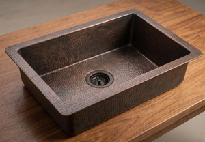 Hot Sale Modern Design Household Polished Surface Copper Antique Washed <b>Sink</b> With <b>Strainer</b> Kitchen Use From Indian Exporters - Product Image 2