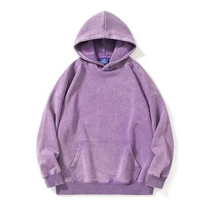 เสื้อฮู้ดดี้ผ้าคอตตอนผสมโพลีเอสเตอร์ หนัก 450 กรัม พิมพ์โลโก้ตามสั่ง ขายส่ง ทรงโอเวอร์ไซส์ ไหล่ตก หลายสี - Product Image 1