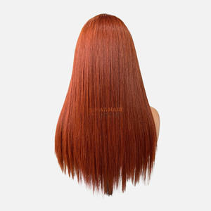 Pelucas de Cabello Vietnamita Virgen, Pelucas con Frente de Encaje HD 13x6, Cabello Humano sin Pegamento, Nudo Pequeño, Tamaño de Gorra Personalizable para Mujeres Negras - Product Image 4
