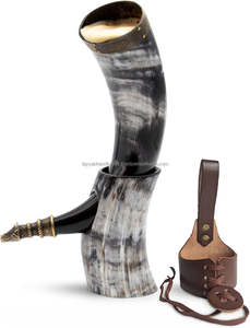 เขาสัตว์วัวสำหรับดื่มไวน์แบบไวกิ้ง พร้อมขาตั้ง ผลิตและส่งออกโดยผู้ผลิตเขาสัตว์วัว - Product Image 5