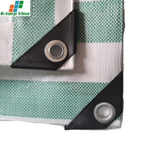 Bâche en PE K-Tarp à motif rayé, découpe et épaisseur personnalisées, produit OEM ODM le plus vendu au Vietnam, blanc, rouge, bleu, vert - Product Image 1