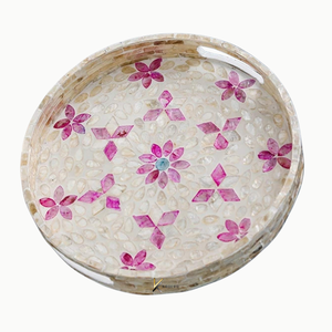 Plateau de service alimentaire en bois élégant avec nacre, personnalisé OEM/ODM, qualité commerciale, vente en gros, luxe, écologique, durable, pour la restauration - Product Image 4