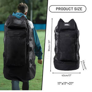 Sac à dos pour ballon de football, léger, écologique, en polyester, grande capacité, sac de sport, bretelles confortables, espace pour ballon et chaussures - Product Image 2