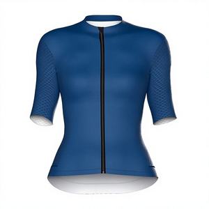 Maillot de cyclisme unisexe WARPRO INDUSTRY en latex rouge à manches longues, antidérapant, séchage rapide, 220g, motif géométrique, fermeture éclair intégrale, nom personnalisé - Product Image 1