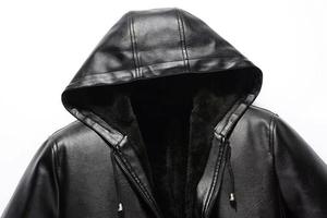 Chaqueta de Cuero con Capucha para Hombre, Chaqueta de Cuero Casual de Material PU para Hombre, Chaquetas de Cuero para Hombre con Forro de Terciopelo - Product Image 3