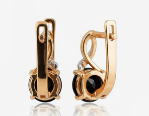Boucles d'oreilles pendantes en argent 925 plaqué or 18 carats avec accent en moissanite, bijoux classiques pour femmes - Product Image 4