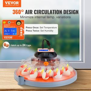 Incubateur automatique 24 œufs avec contrôle de la température et de l'humidité et retourneur d'œufs – Conditions optimales pour l'éclosion de volailles - Product Image 2