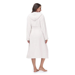 Bata de Baño de Felpa para Mujer con Logotipo Personalizado, Larga, Suave y Cálida, con Capucha, de Terciopelo Coral, Lujosa, para Spa, Invierno - Product Image 5