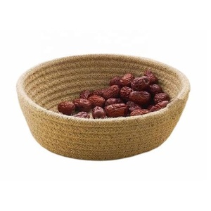Cesta de yute marrón de lujo hecha a mano para almacenamiento de frutas y verduras, organizador de cocina ecológico con decoración de vajilla duradera - Product Image 2