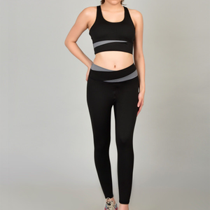 Training High Quality Sports <b>Bra</b> High Waist Leggings Suit Long Sleeve Workout Wear Gym Sportswear Women Fitness Clothes Yoga Set - Product Image 1