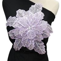 Patchs de fleurs 3D avec strass dentelle paillettes cloutés bricolage vêtements décoratifs à coudre appliques extensibles lueur dans l'obscurité caractéristique