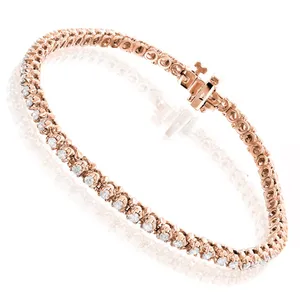 กำไลข้อมือเพชรเทียม EtherStar Jewels 2.00 กะรัต E VS1 ทอง 18K ดีไซน์คลื่นหยักแบบ S-Link รับรองโดย IGI ของขวัญสุดคลาสสิก - Product Image 3