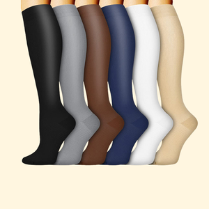 Custom Logo Bottom Compression Nylon Knitted Cuff <b>Running</b> Athletic <b>Socks</b> Crew Style Calf High for Spring Outdoor Sports Travel - Product Image 1