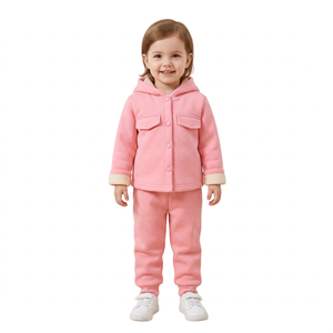 Conjuntos de Ropa para Niñas de Alta Calidad, con Logotipo Personalizado en Relieve, Manga Larga, 100% Algodón Tejido, Antiarrugas, a la Moda - Product Image 1