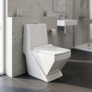 WC monobloc en céramique Vistaar Commercial avec système de chasse siphonique pour la construction de salles de bain modernes - Product Image 6