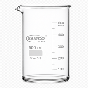 Vaso de Vidrio Científico con Boquilla, Recipiente Alto de Laboratorio para Mediciones Precisas, Calentamiento, Vertido y Pruebas Químicas - Product Image 1