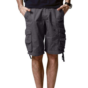 Pantalones Cortos Tácticos para Hombre, Cintura Elástica, Lona Sólida, Logotipo Personalizado, Tela de Algodón, Múltiples Bolsillos, Estilo Urbano para Exteriores - Product Image 4
