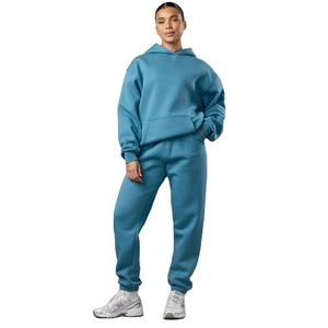 Sweat-shirts à capuche unisexes grande taille en coton épais brodé et délavé Ville Sports, survêtement de sport pour femme, motif uni - Product Image 1