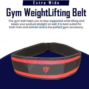 Cinturón de Neopreno para Levantamiento de Pesas, Ajustable, Diseño Personalizado, para Gimnasio y Fitness - Product Image 3