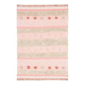 Striped Cotton Area <b>Rug</b> Rectangle Bohemian Style Hand Tufted Low Pile Washable Rubber Backing Living Room Decor For Bulk Supply - Product Image 1
