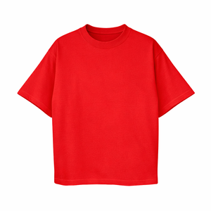 T-shirt pour homme, coupe ample, confortable, tricoté en Spandex/Polyester, col à motif, respirant, jersey tricoté écologique, teinture unie - Product Image 2