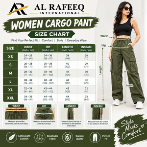 Pantalones Cargo Beige de Cintura Media para Mujer, Estilo Utilitario, Largura al Tobillo, con Cordón Ajustable en el Bajo, Casuales - Product Image 6