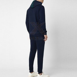 Conjunto Deportivo con Capucha para Hombre, Color Azul Marino y Amarillo, Sudadera de Manga Larga, Pantalones Deportivos con Bolsillos Laterales, Ropa de Otoño - Product Image 2