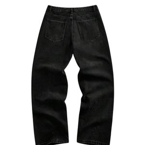 Vaqueros Anchos Góticos Personalizados para Mujer, Pantalones de Mezclilla Negros de Pierna Ancha, Moda Urbana Y2K, Venta al por Mayor OEM ODM - Product Image 6
