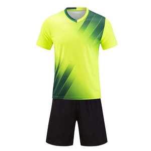Ensemble de maillots de football OEM bleu dégradé personnalisé, best-seller, 100% polyester, imprimé par sublimation, maille respirante, séchage rapide, écologique - Product Image 3