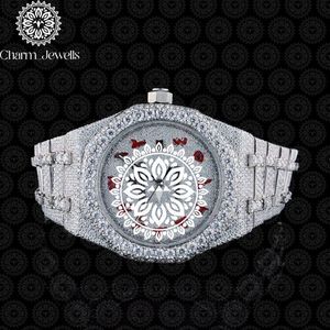 Montre de luxe pour homme en acier inoxydable Charm Jewells, cadran 40 mm, bracelet 20 cm, mouvement mécanique, étanche 10 bars, date automatique, fonction push - Product Image 1