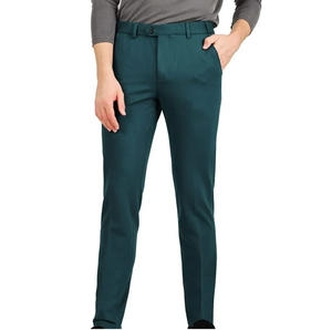 Pantalon de bureau droit pour homme RABUSH SPORTS, coupe ajustée, 100 % coton toile respirant et écologique, haute qualité, vente en gros - Product Image 3