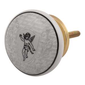 Poignées de meuble en céramique noire faites à la main en forme de homme volant, poignées de tiroir, poignées de commode, poignées de porte d'armoire de cuisine, quincaillerie en gros KID-123 - Product Image 2