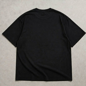 Nueva Camiseta Negra Estampada para Hombre, Manga Corta, Cuello Redondo, Informal, de Felpa, 280 Gramos, Corte Regular, Transpirable, Suave, Estilo Urbano, 100% Algodón - Product Image 5