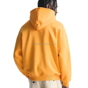 Último diseño Botón a presión Hombres Oversized Sherpa Fleece Hoodie 400gsm 500gsm hombres sudaderas con capucha - Product Image 5