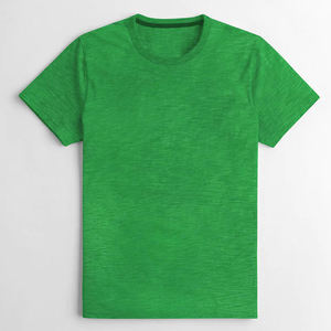 For Regular Fit Short Sleeve O-Neck Jersey Knitted Breathable T-Shirt Men's Casual Solid Color Blank 100% Cotton Plain Dyed - Product Image 6