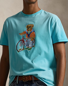 T-shirt en coton bleu ciel uni pour hommes, décontracté, à manches courtes, col rond, basique, pour l'été, confortable et respirant - Product Image 5