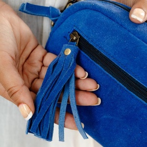 Genuine leather 100% Natural Suede Leather Handmade Ladies Girls Sling <b>Bag</b> Handbag Women <b>Bag</b> - Product Image 4