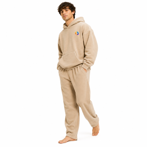 Combinaison en polaire surdimensionnée pour homme, offre un tissu en polaire doux, une coupe ample et décontractée, un toucher doux et une chaleur confortable pour les tenues décontractées et les activités de plein air. - Product Image 6