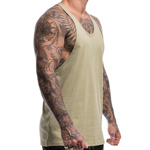 Camisetas sin mangas transpirables de talla grande para hombre, método de tejido de punto hecho de algodón/fibra de bambú, camisetas sin mangas de alta calidad - Product Image 3