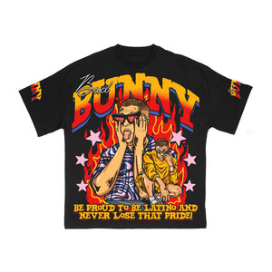 เสื้อยืดแขนสั้นผู้ชายพิมพ์ลายตัวอักษรใหม่ตามสั่ง สไตล์สตรีท คอกลม ทรงปกติ ผ้าเจอร์ซีย์คอตตอน - Product Image 5