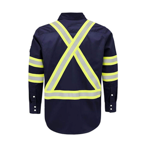 Camisas de Botones Reflectantes de Alta Visibilidad Más Vendidas para el Trabajo, Transpirables, Ligeras, de Seguridad, de Alta Calidad, Ropa de Verano para Hombre - Product Image 3