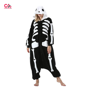 CARE MASTER Mono de Dormir de Forro Polar para Mujer, con Capucha, Manga Larga, Color Sólido, Cierre Frontal Completo, Ropa Casual de Otoño - Product Image 5
