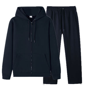 Ensemble de survêtement pour homme, imprimé personnalisé, avec sweat à capuche zippé et pantalon de survêtement décontracté, pour le sport et la course, collection automne-hiver - Product Image 1