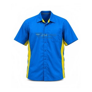 Chemises de course de haute qualité, couleur personnalisée, chemises de travail boutonnées pour équipe de pit stop, fabricant de vêtements de course F1 - Product Image 4