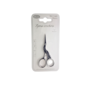 Ciseaux à coudre Ilan Tigera Costura 95 mm argentés pour broderie et couture - Product Image 1