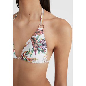 Ensemble bikini décontracté et confortable pour femme, taille haute, couleur unie, avec soutien-gorge triangle rembourré amovible, en tissu côtelé tricoté en élasthanne, col en V profond - Product Image 5