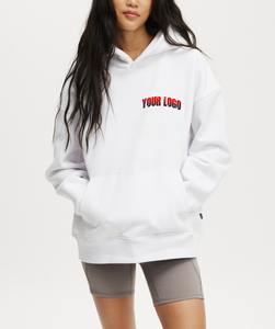 Sudadera con Capucha Estilo Americano, Corte Cuadrado, ODM, Algodón, Manga Larga, Deportiva, Logotipo Bordado, Suministro al por Mayor para Invierno, Suéter para Mujer - Product Image 4